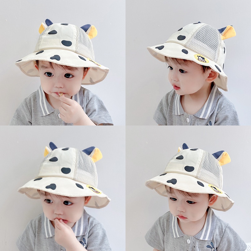 Nón Bucket Chống Nắng In Họa Tiết Bò Sữa Dễ Thương Phong Cách Hàn Quốc Thời Trang Xuân Hè Cho Bé Trai Và Gái