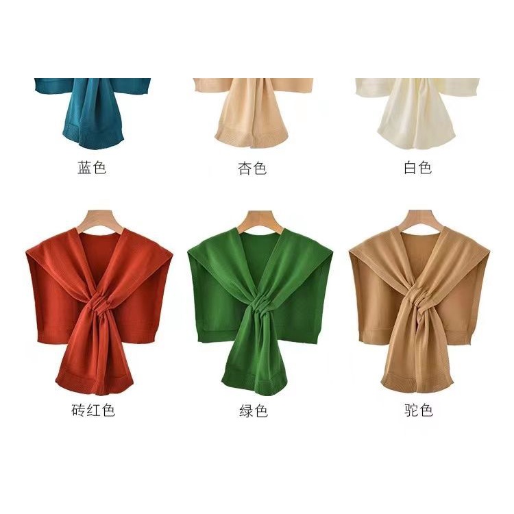 Cổ Áo Sơ Mi Len Giả Thắt Nút Cỡ Nhỏ Thời Trang Xuân Hè Cho Nữ