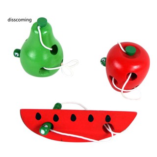 Đồ chơi xỏ dây gỗ hình trái cây sáng tạo cho bé