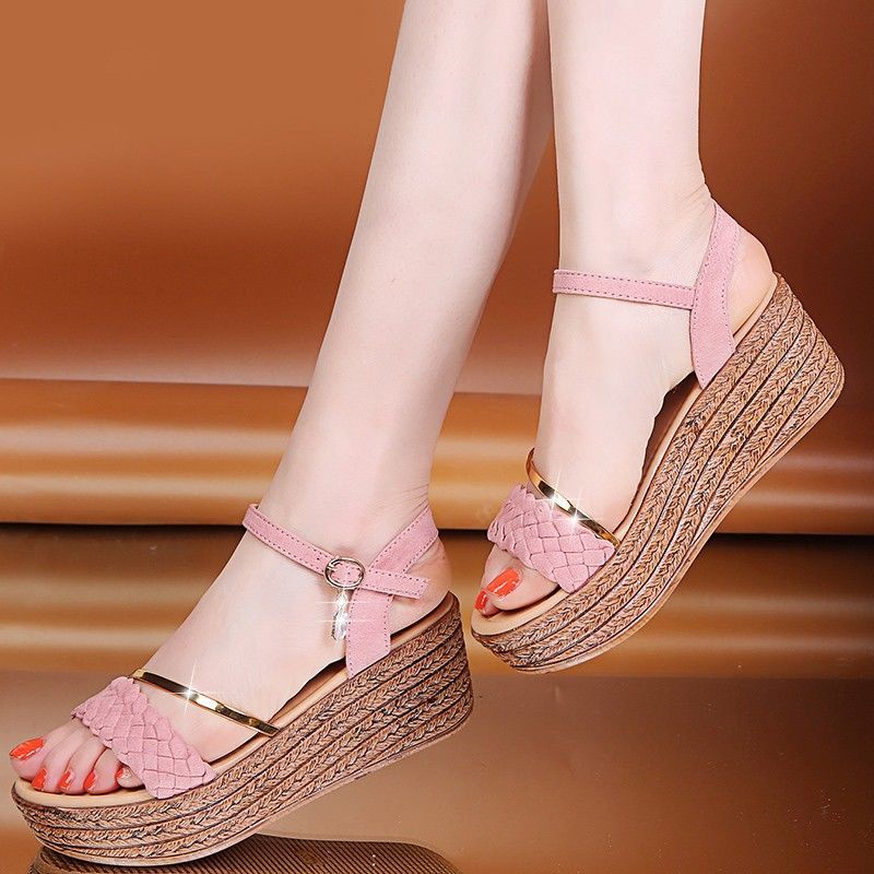 2021Summer New High Heel Thick Bottom Waterproof Sandals for Women