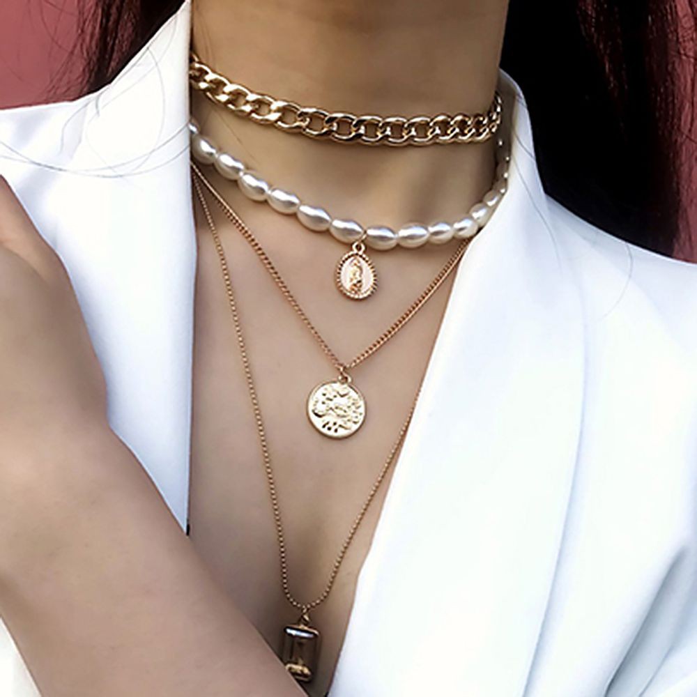 Dây chuyền ngọc trai phong cách Đức mẹ Mary