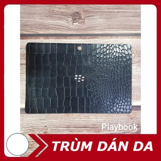 [DÁN DA] Miếng dán da Playbook - Da bò dập vân cá màu đen - D13