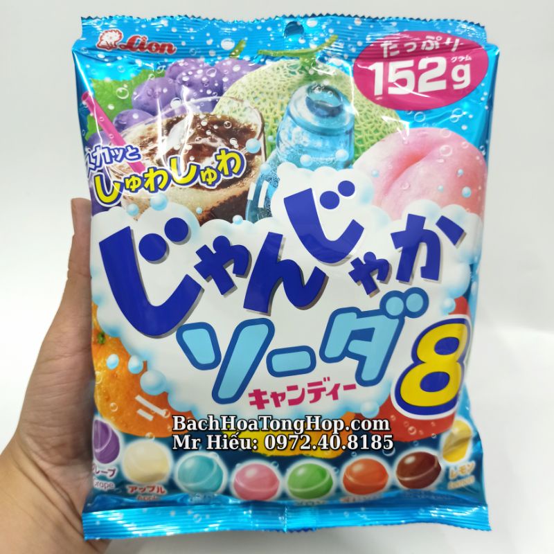 Kẹo Soda Nhật Bản 8 vị gói 152gram