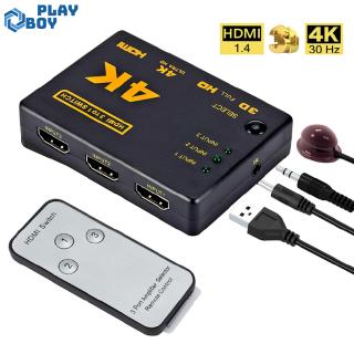 3 Port HDMI Splitter Switcher 3 In 1 Out Hub Box +Remote Auto Switch 1080P HD