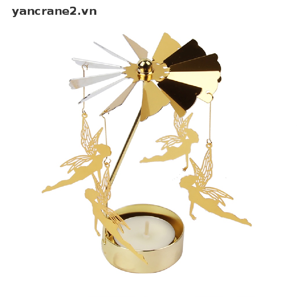 {YAN2} Christmas s Romantic Spinning Carrousel Tea Light Xmas  Holders {yancrane2.vn}