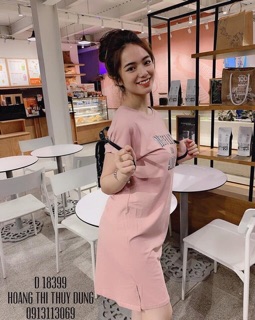 đầm suông in chữ net