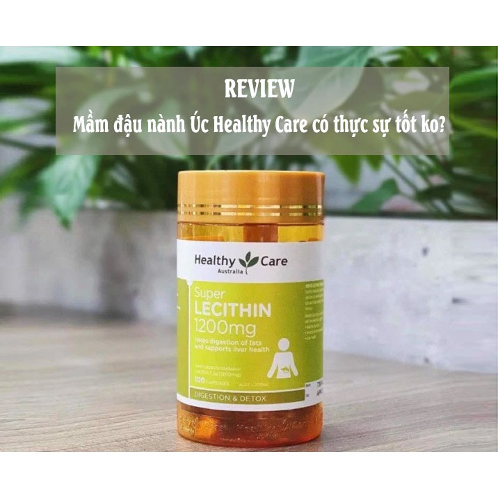 Tinh chất Mầm đậu nành Lecithin Healthy Care 100 viên (Mẫu mới)