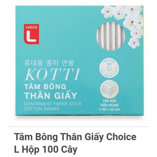 #tăm bông thân giấy Choice L hộp 100 cây
