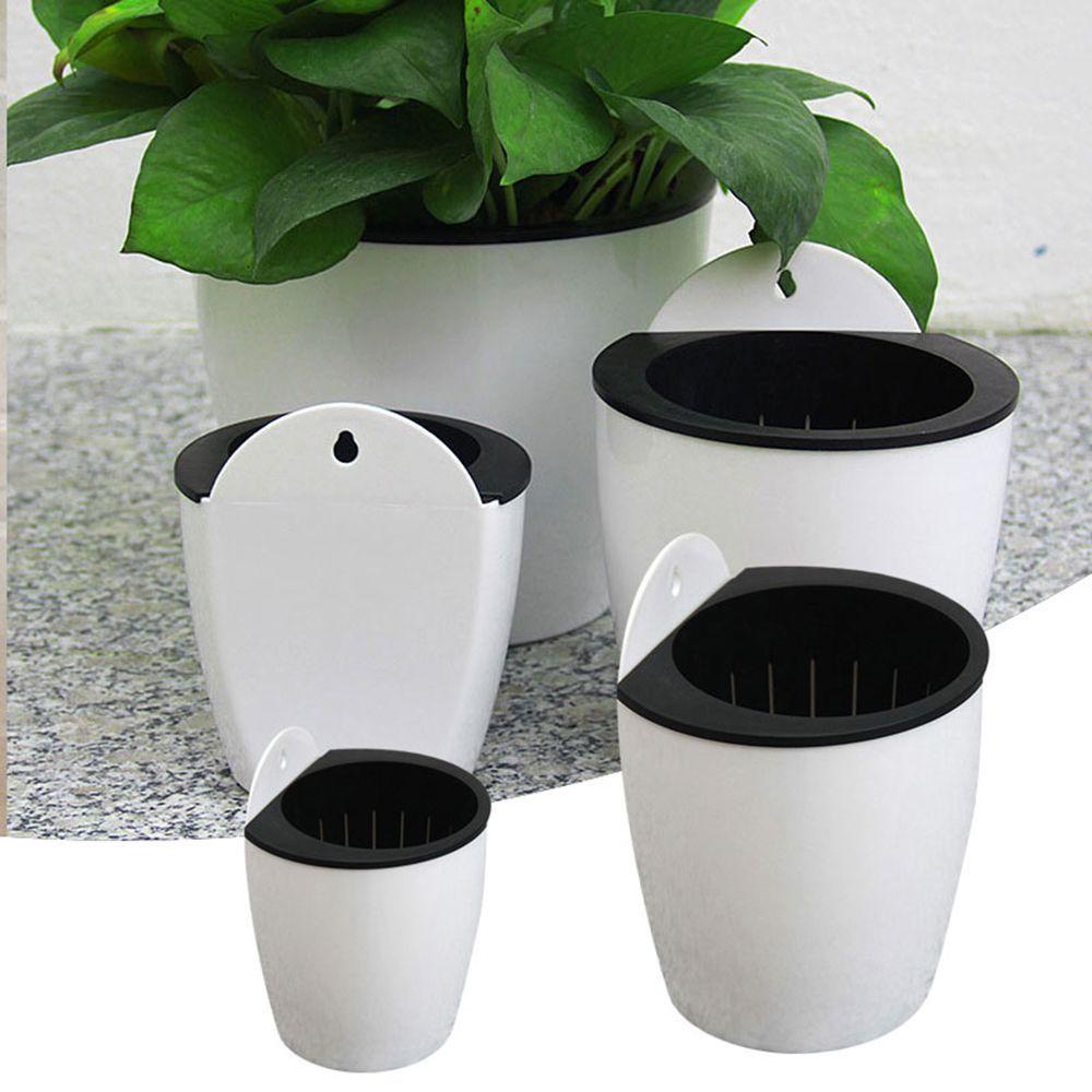 Chậu Hoa Bằng Nhựa Resin Tự Tưới Nước Treo Tường Tiện Lợi