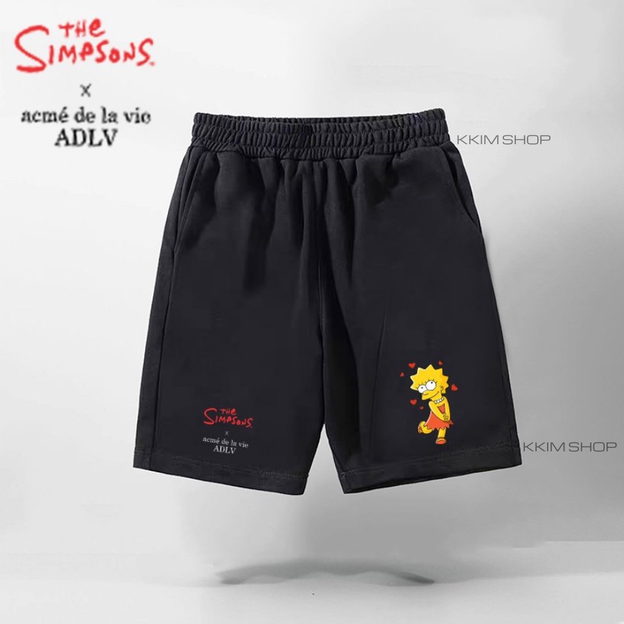 QUẦN SHORT ADLV The Simpsons Nam Nữ, quần đùi thun unisex form rộng thể thao, lửng cộc ngắn mặc nhà KKIMSHOP