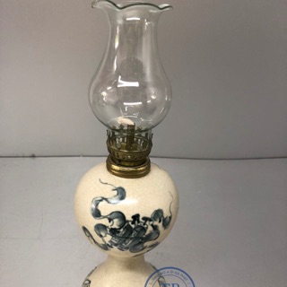 Đèn thờ đốt dầu men rạn