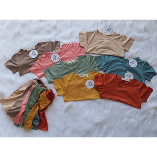 Bộ cộc trơn thun lạnh minky mom cho bé namkidshop