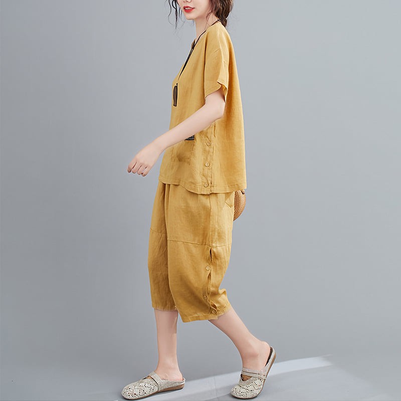 Sét Trang Phục, Bộ Đồ Nữ chất Đũi mát lạnh. đơn giản, thanh lịch | BigBuy360 - bigbuy360.vn
