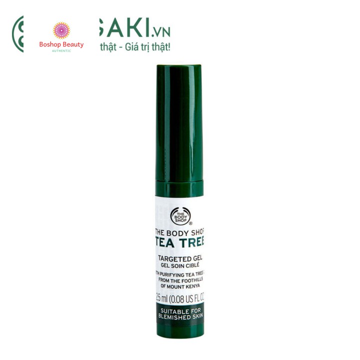 [Mã giảm mỹ phẩm chính hãng] Gel Chấm Mụn Chiết Xuất Tràm Trà The Body Shop Tea Tree Targeted Gel 2.5ml