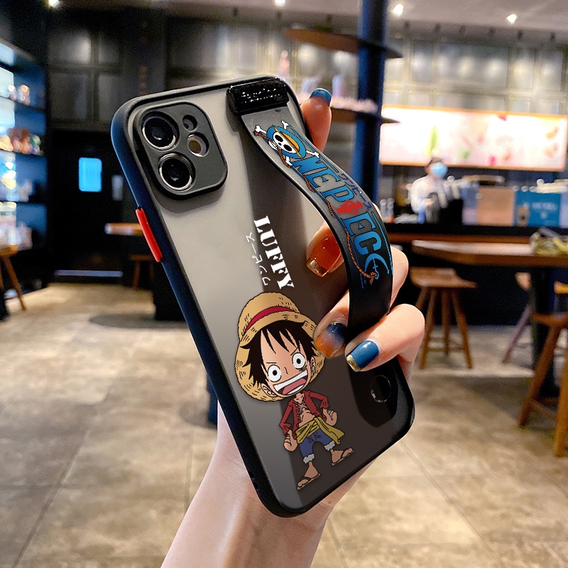 Ốp Điện Thoại Nhám Chống Sốc In Hoạt Hình One Piece Kèm Dây Đeo Cho Xiaomi Redmi Note 11 11S Note 11 Pro 4G/5G