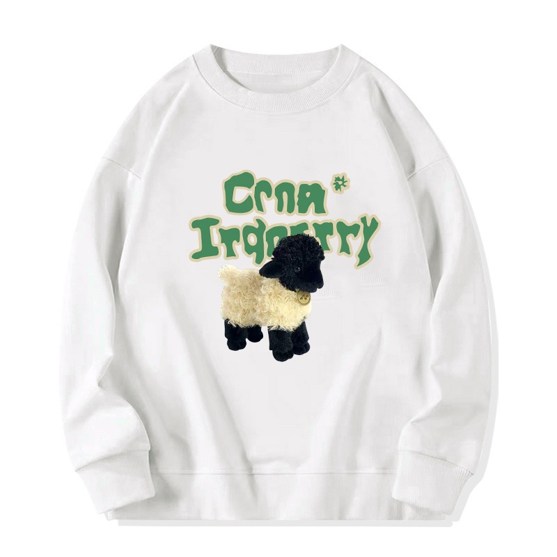 NRVP Áo nỉ tay dài in họa tiết phong cách Hàn Quốc thời trang oversize dành cho nam và nữ