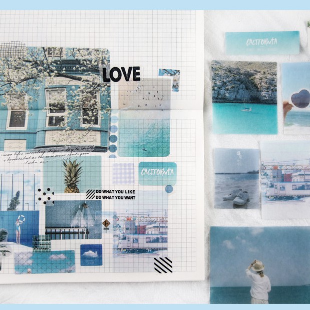 <Video Review> Bộ Sticker Hình Dán Phong Cách Vintage Trang Trí Sổ Tay Nhật Ký Điện Thoại Khay Đựng Bút M010