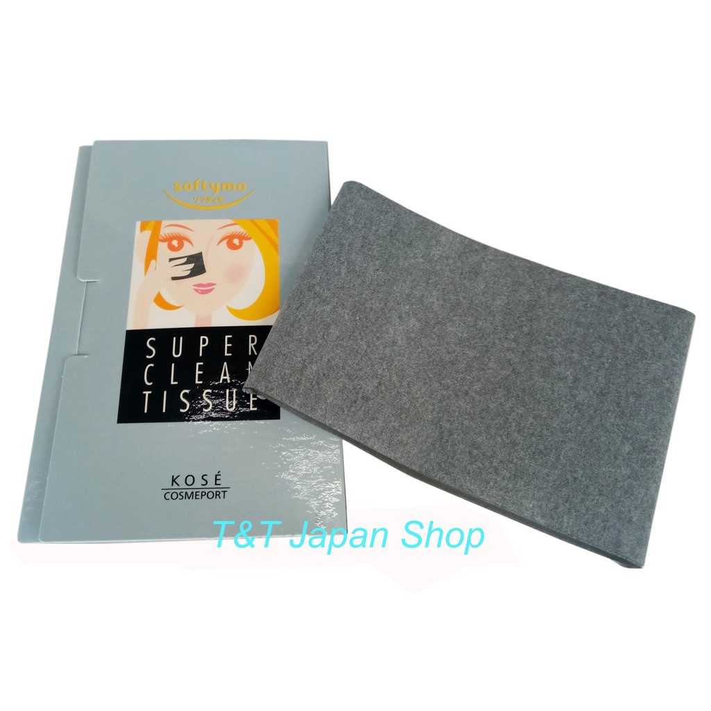 Giấy thấm dầu Kose Softymo than hoạt tính (60 tờ)