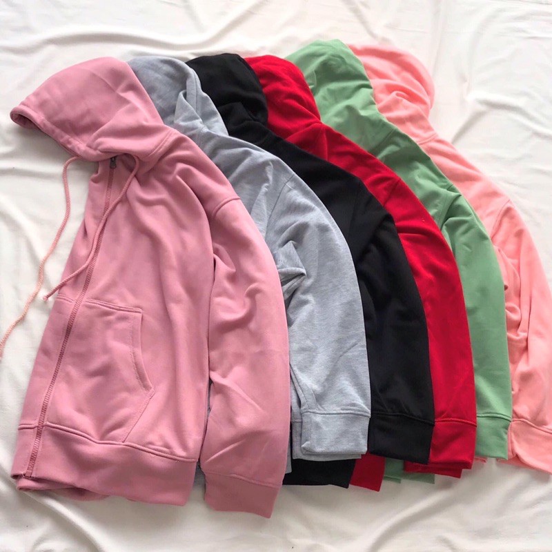 Áo khoác form rộng / hoodie zip basic unisex | BigBuy360 - bigbuy360.vn