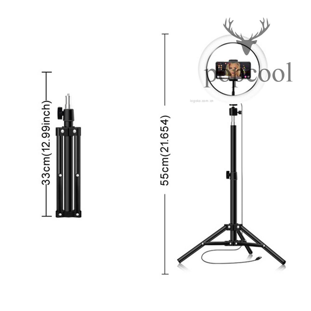 Vòng Đèn Led Rgb 10inch / 26cm 3500k-6500k Kèm Giá Đỡ Điện Thoại 55cm | BigBuy360 - bigbuy360.vn