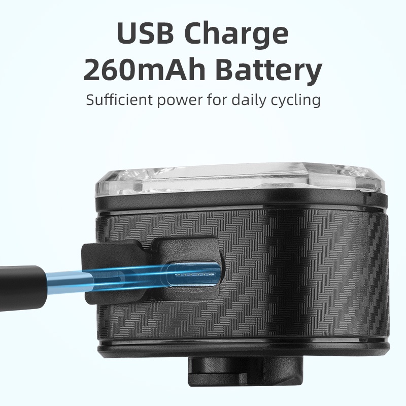 Đèn LED chiếu hậu tín hiệu thắng ROCKBROS IPX6 thiết kế thông minh cho xe đạp