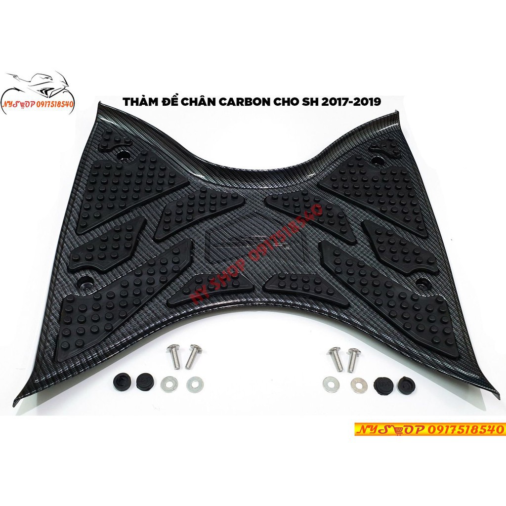 THẢM ĐỂ CHÂN SƠN CARBON HONDA SH 2012 - 19, SH MODE, AB, LEAD, VISION