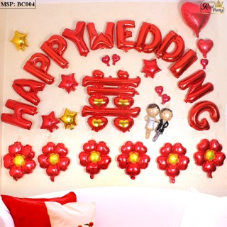 Bóng chữ HAPPY WEDDING