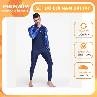 Quần Áo Bơi Nam Dài Đồ Bơi Nam Chống Nắng Chống UV Sbart 776 Xanh