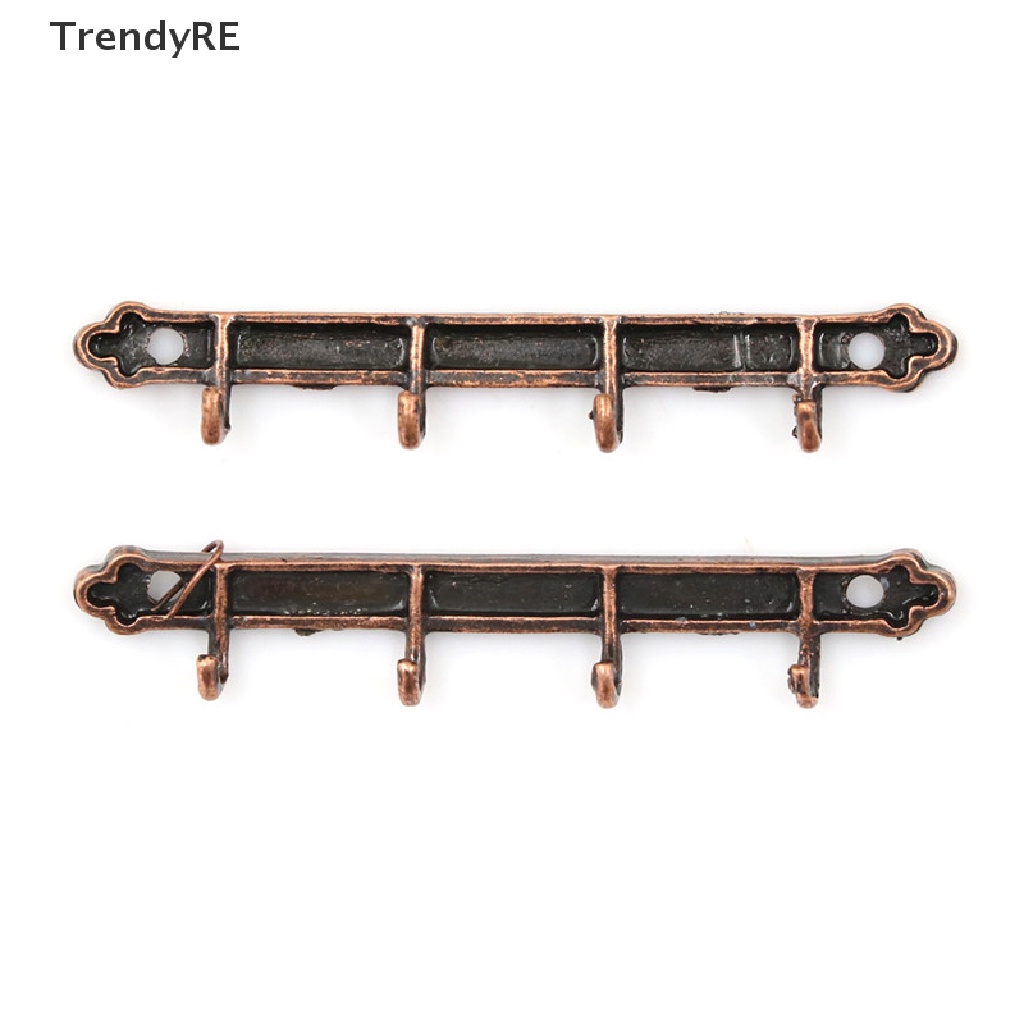 Set 2 Móc Treo Quần Áo / Khăn Tắm Bằng Thép Không Gỉ Tỷ Lệ 1: 12 Trang Trí Nhà Búp Bê