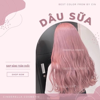 Thuốc nhuộm tóc Dâu sữa (tặng kèm trợ nhuộm và găng tay)