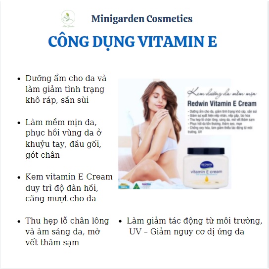 Kem dưỡng ẩm Redwin vitamin E cream with evening primrore oil Úc 300g