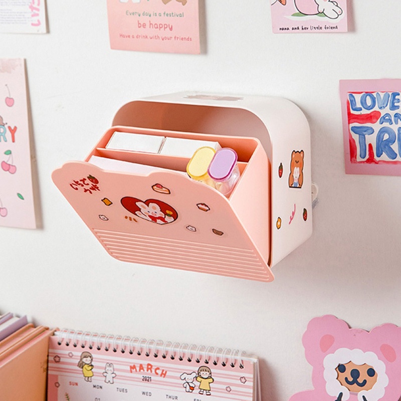 Hộp Đựng Khăn Giấy / Mỹ Phẩm / Chìa Khóa Gắn Tường Dễ Thương Tiện Dụng Cho Phòng Ngủ / Ký Túc Xá