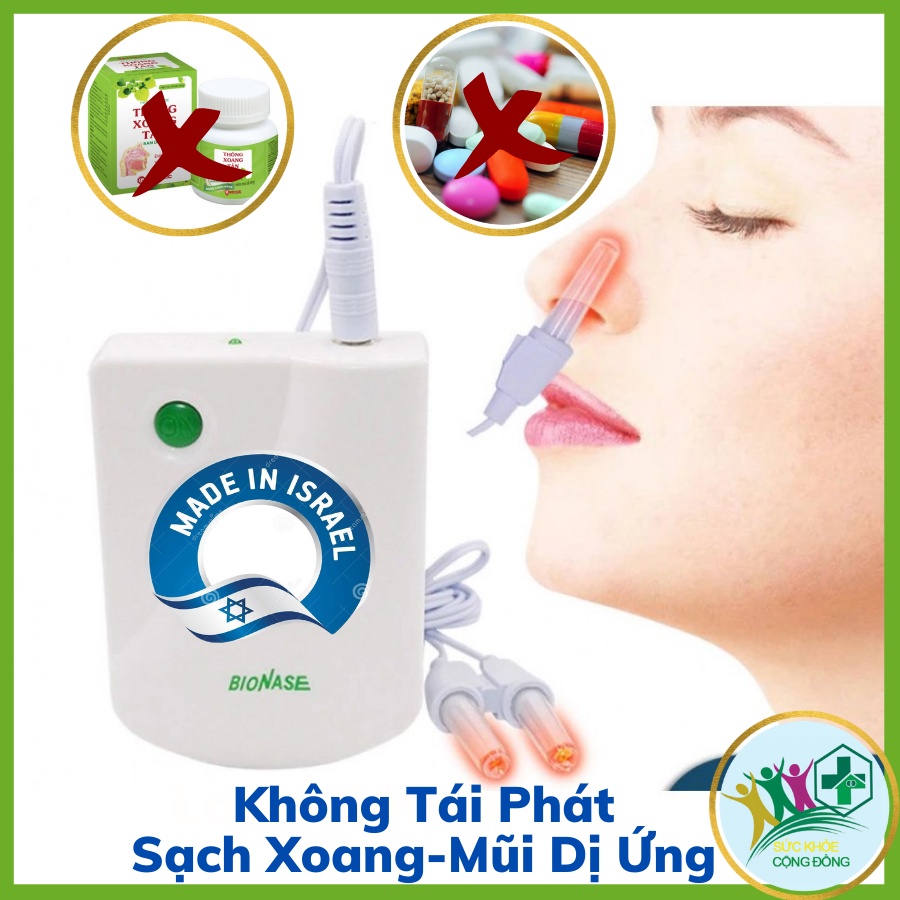 Máy trị liệu viêm mũi dị ứng, viêm xoang, hàng israel (đủ hộp và phụ kiện, có pin)