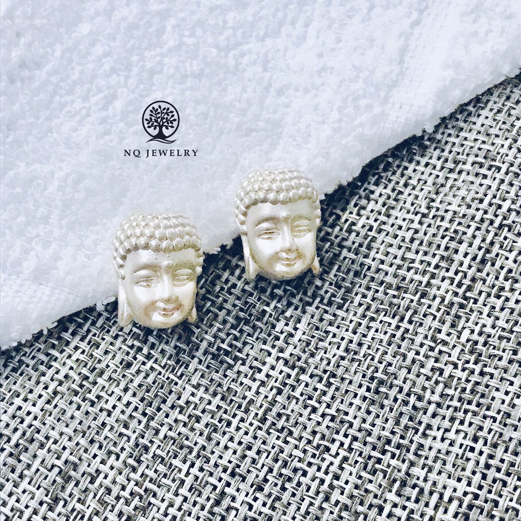 Charm bạc mặt phật 3D