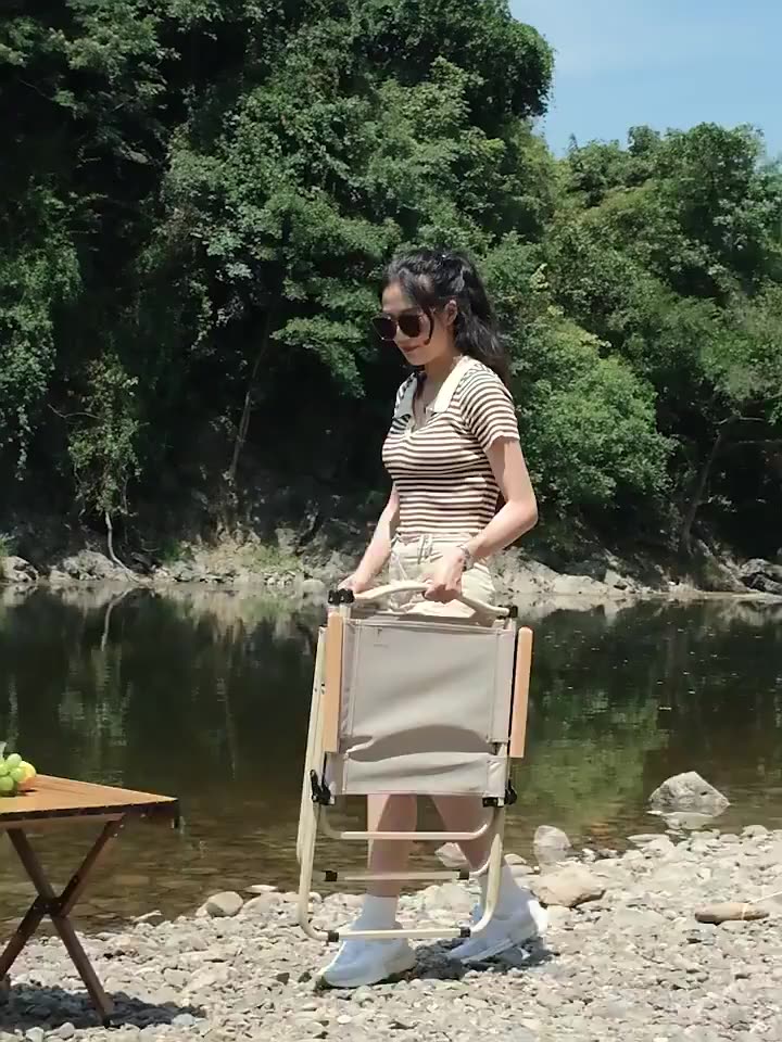 Ghế gấp gọn khung hợp kim nhôm có tựa lưng, ghế camping du lịch dã ngoại cắm trại ngoài trời, ghế câu cá ngoài trời | BigBuy360 - bigbuy360.vn