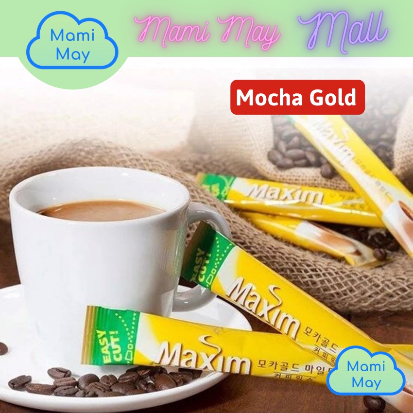 [NHẬP KHẨU] 100 GÓI CÀ PHÊ COFFEE CAFE HÀN QUỐC MAXIM - VÀNG MOCHA GOLD MILD - ĐỎ ORGINAL - 12g