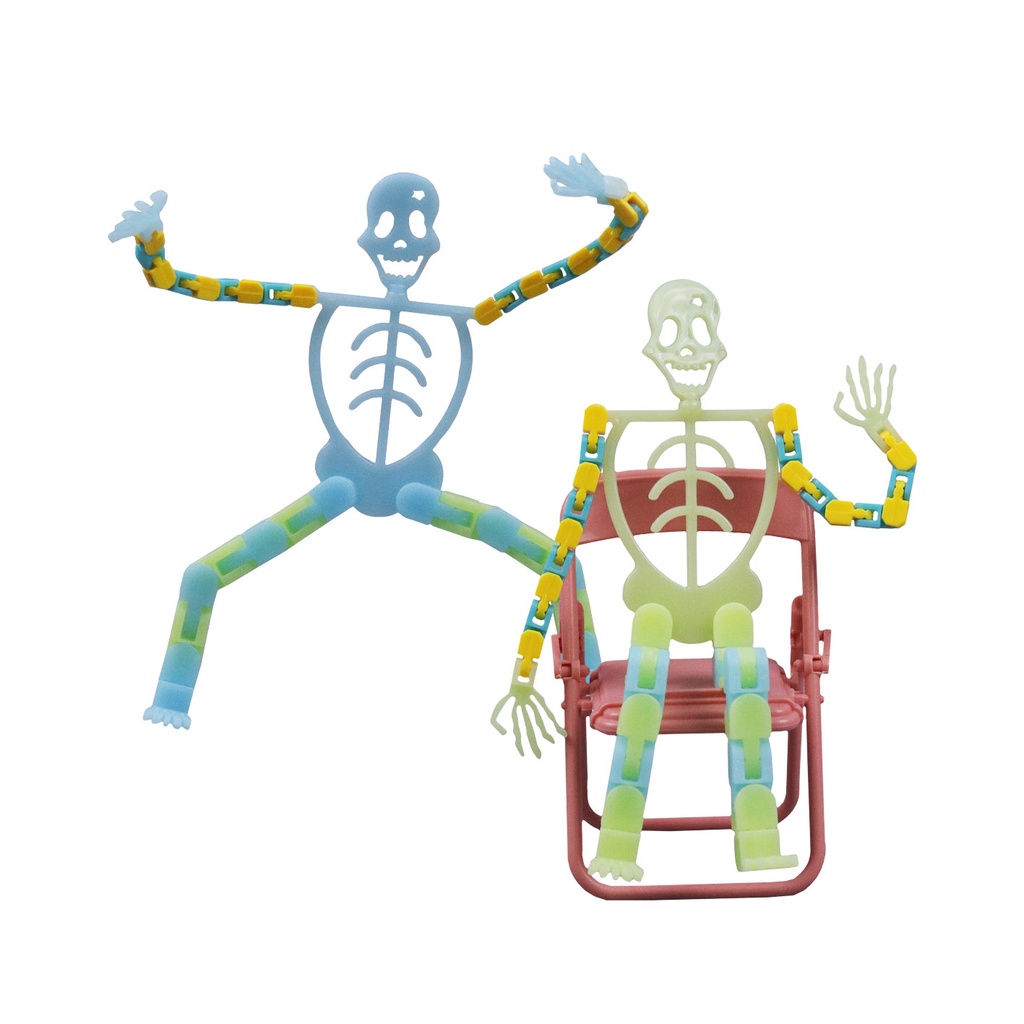 Bộ Xương Dạ Quang Gắn Điện Thoại Trang Trí Halloween