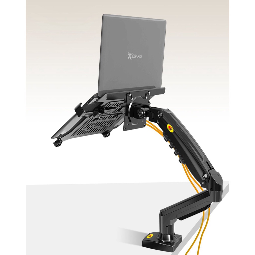 Combo Giá treo màn hình NB F80, NB F160, H180 Kèm Kẹp Đỡ Laptop FP2 Chính Hãng NB  Xoay 360 độ Tải trọng 9Kg 2021