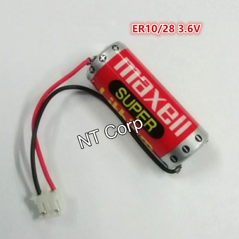 Pin nguồn ER10/28 điện áp 3,6V cho PLC Mitsubishi FX2NC (kích thước pin to hơn pin chuẩn)