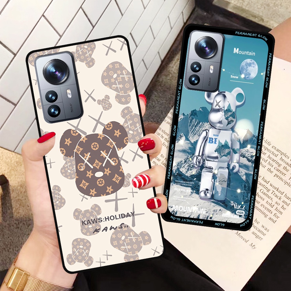 Ốp Xiaomi 12 in hình họa tiết Mountain, Be@rbrick dễ thương (T13 - T18)