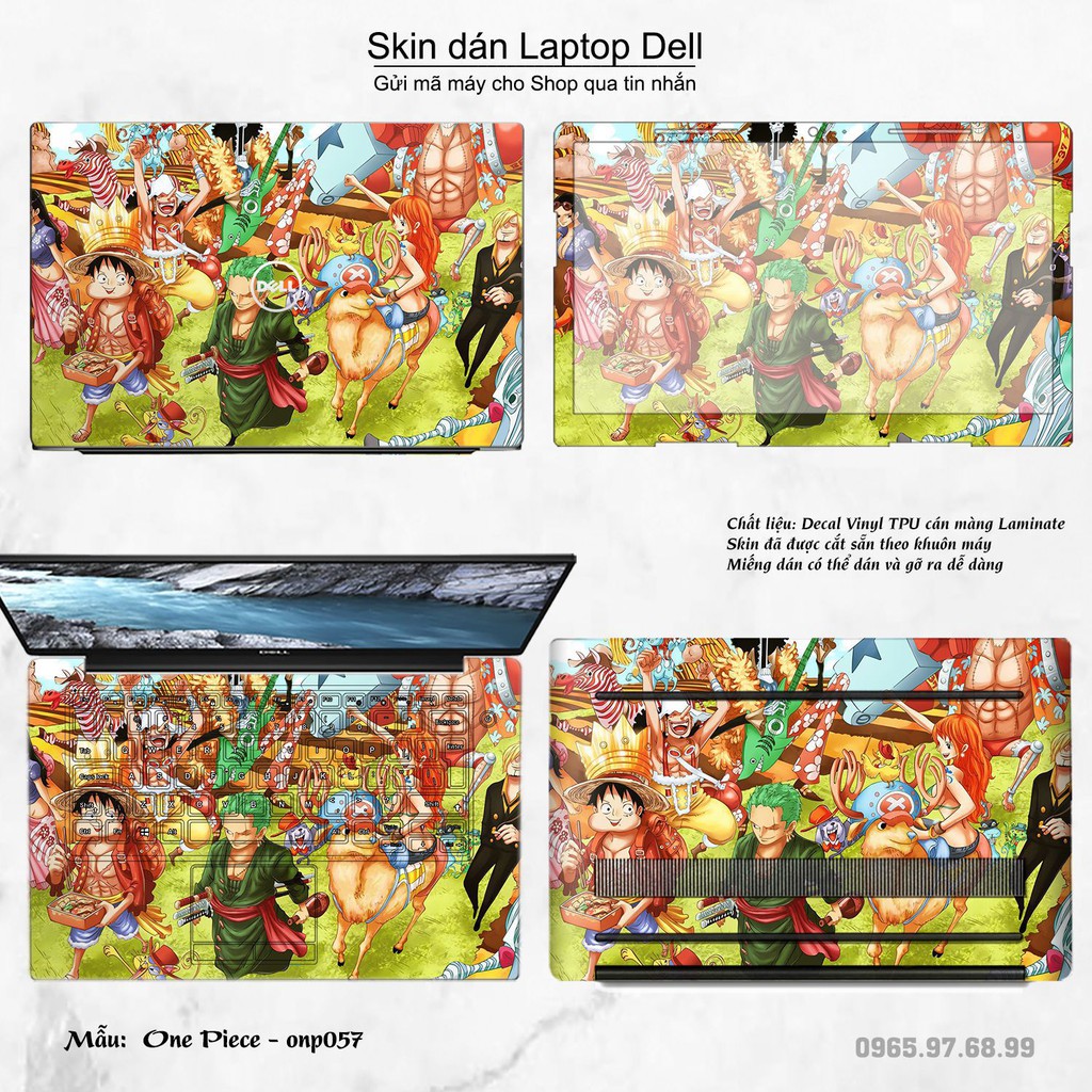 Skin dán Laptop Dell in hình Vua hải tặc (inbox mã máy cho Shop)