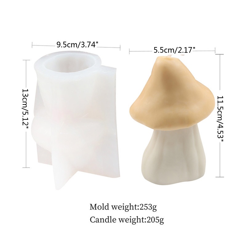 Khuôn Silicone Làm Sáp Xà Phòng Hình Cây Nấm DIY