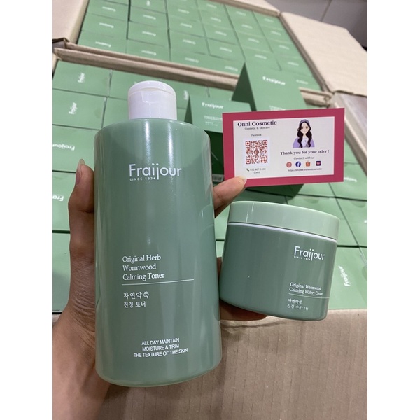 Nước hoa hồng ngải cứu thảo mộc Fraijour Original Herb Wormwood Calming Toner 500ml