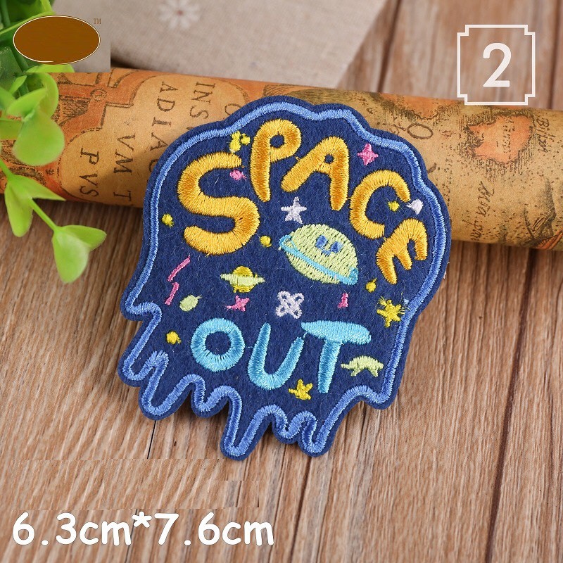 Sticker Logo Patch Ủi Áo Hình Vũ Trụ Dễ Thương Planet