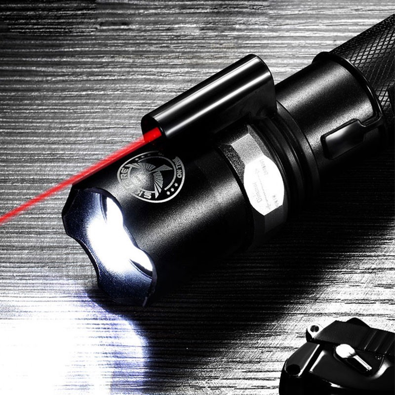 Đèn pin laser siêu sáng 1000lm có thể sạc đa năng tiện lợi