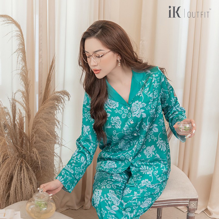 [CHÍNH HÃNG] Bộ pijama trung niên thu đông lụa IK pourfemme cao cấp - SET mặc nhà dài tay siêu đẹp và sang chảnh | BigBuy360 - bigbuy360.vn