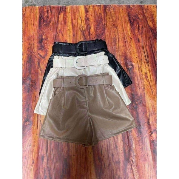 Quần short da đai D ms933