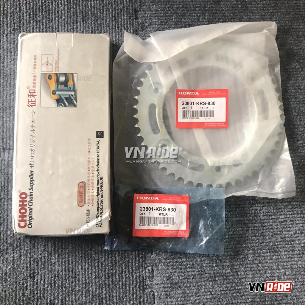 BỘ NHÔNG TRƯỚC SAU VÀ XÍCH  17-49 CHÍNH HÃNG CHOHO CHO CRF150L