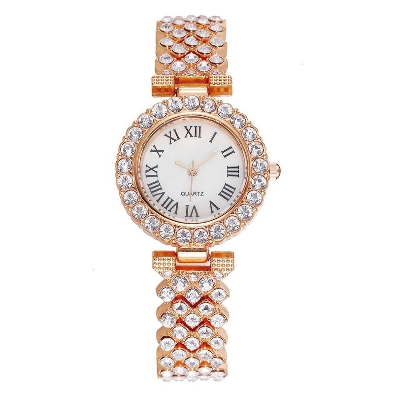 Đồng Hồ Quartz Nữ Đính Hột Xoàn