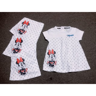 Váy trắng chấm bi Minnie điệu đà